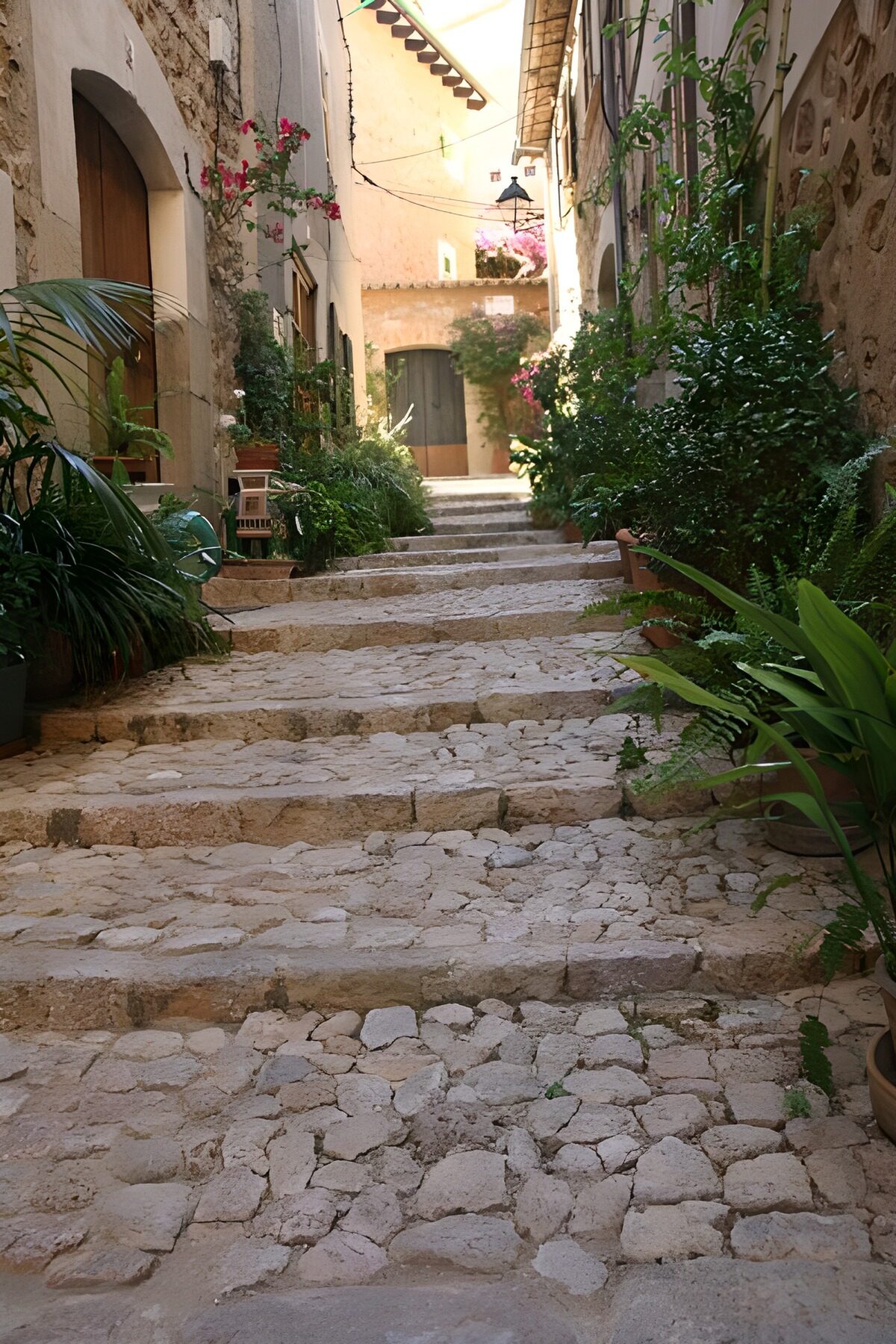 Ascending stairs to small street with houses 5