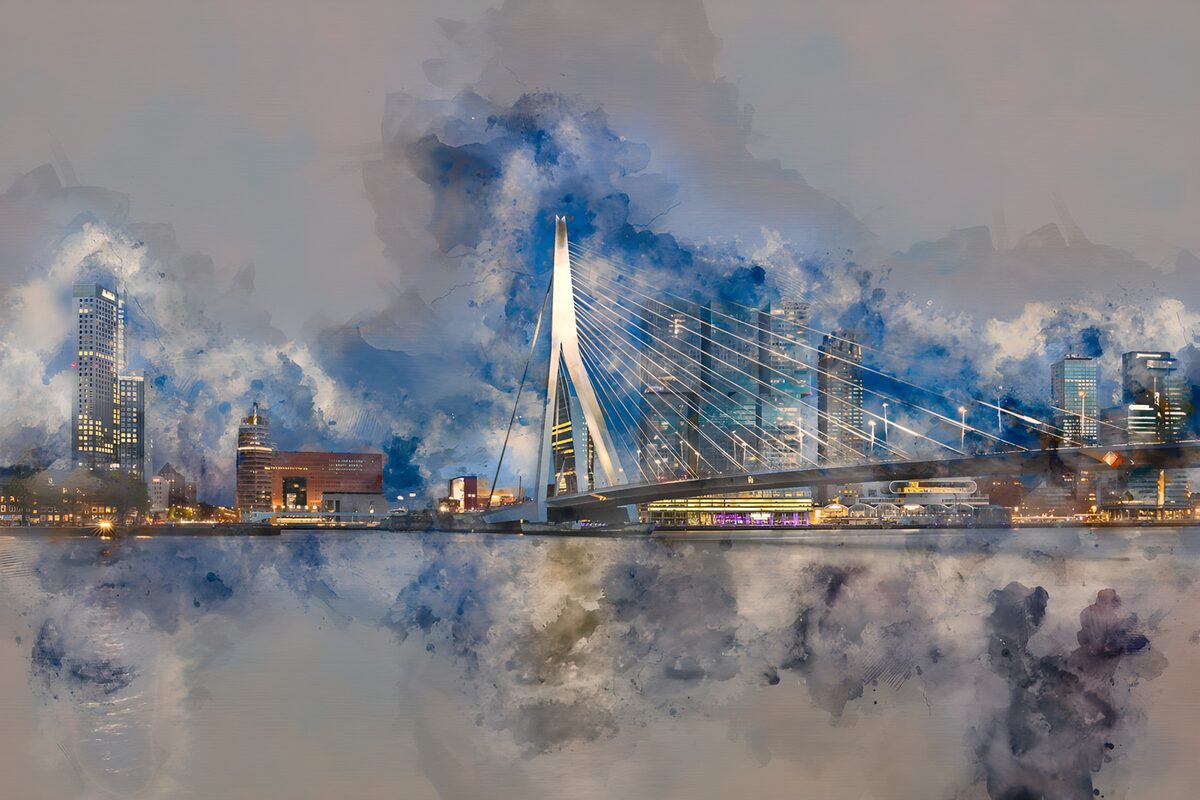 Vibrant Waterfront Cityscape