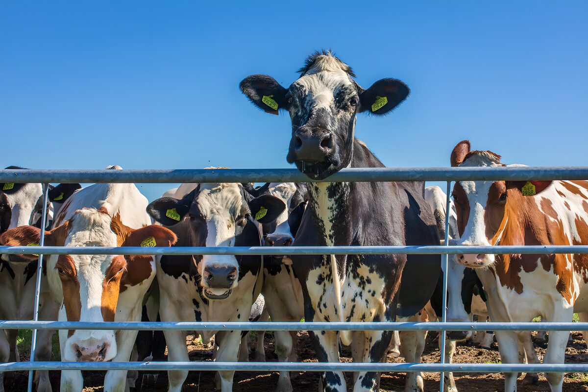 OCUK33693: Curious Cows Behind the Fence