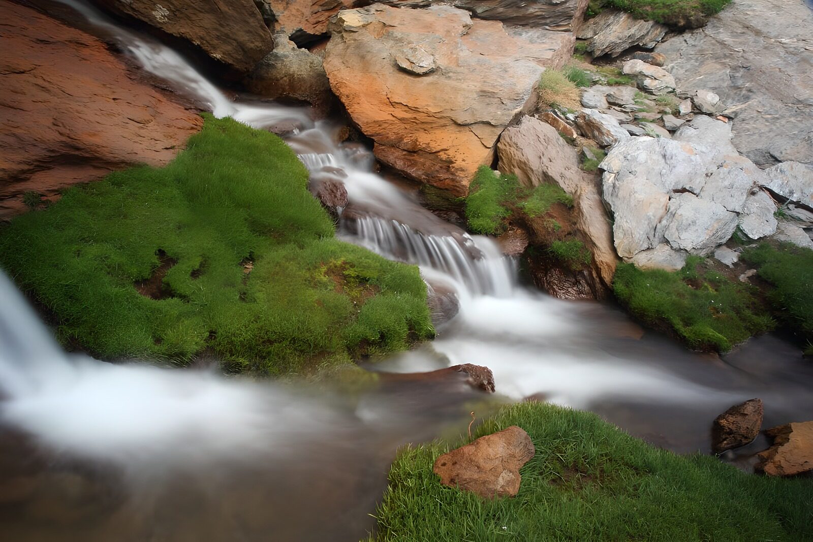 OCUK37370: Serene Stream Flowing Over Rocks