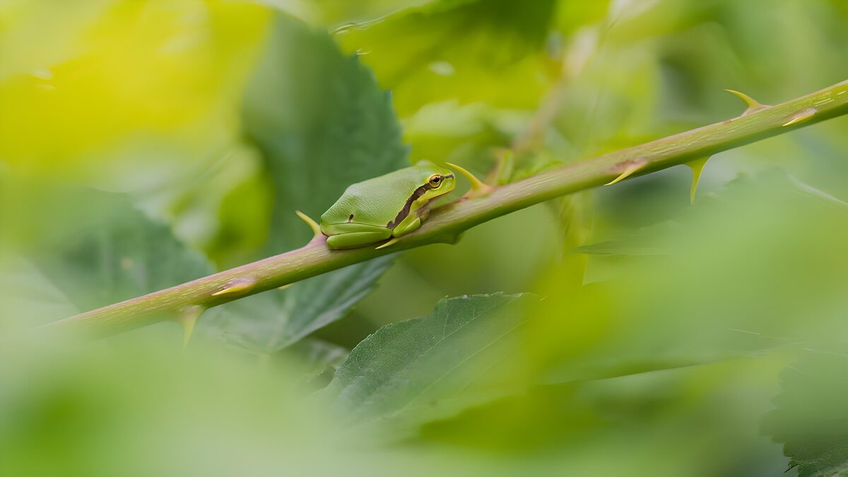 Silent Observer in Verdant Greens