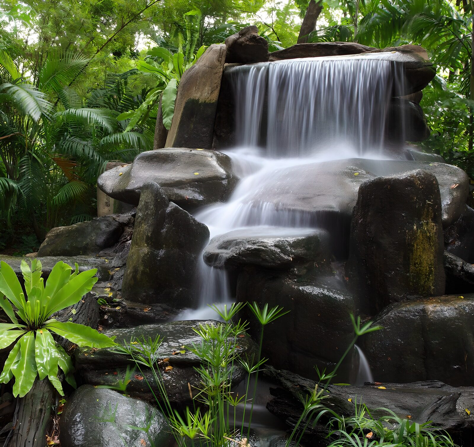 OCUK37738: Serene Cascade in Lush Greenery