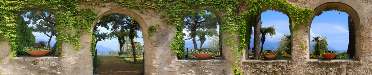 OCUK70331: Serene Arches in a Lush Garden