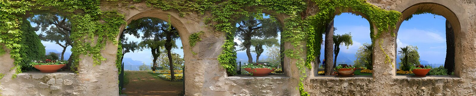 OCUK70331: Serene Arches in a Lush Garden