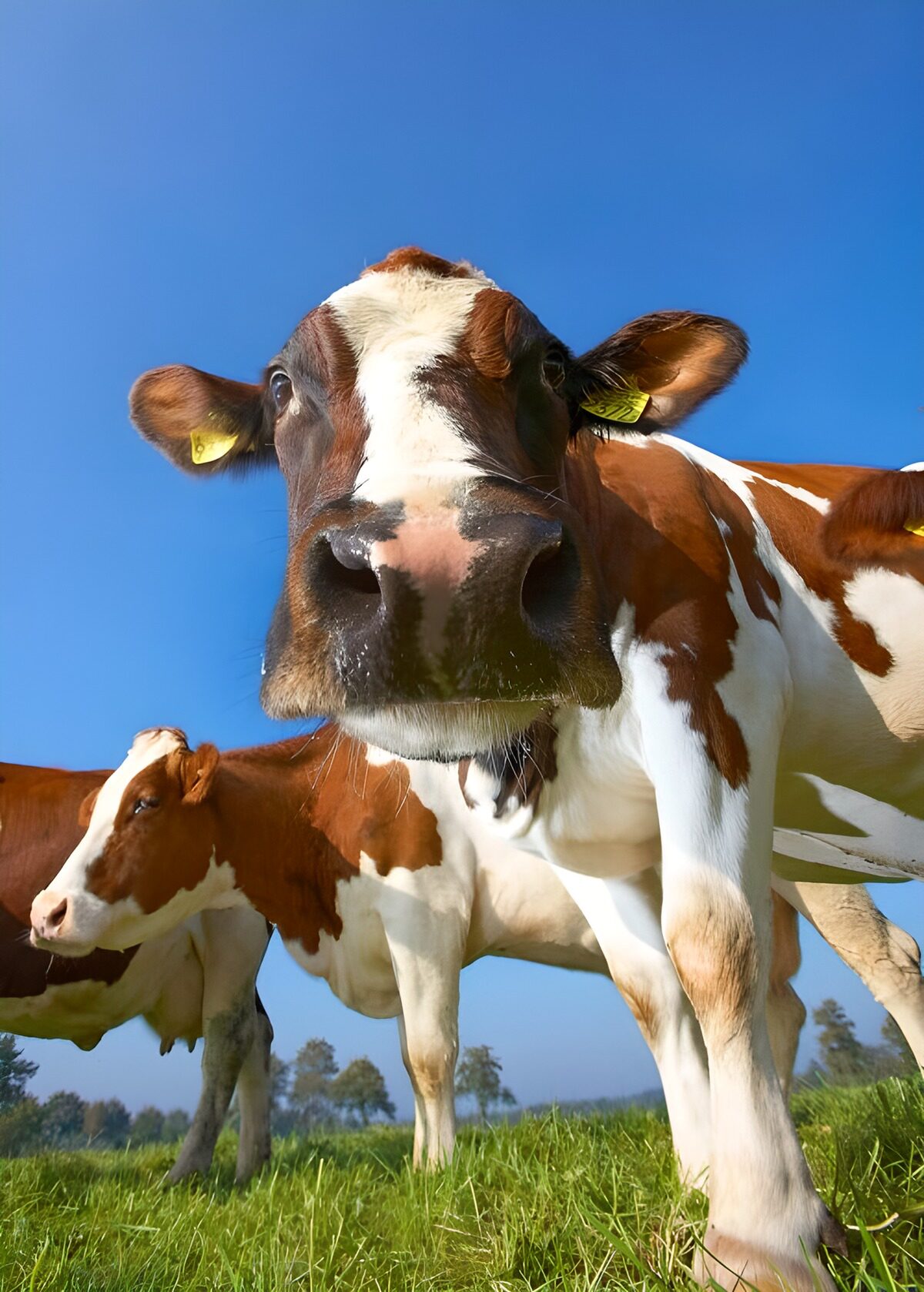 Curious Cow in Sunny Pasture