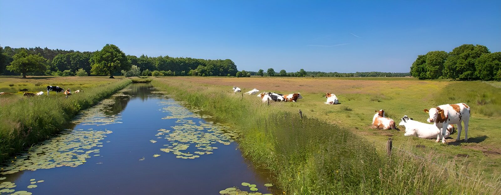 OCUK33659: Canal at the meadow with cows