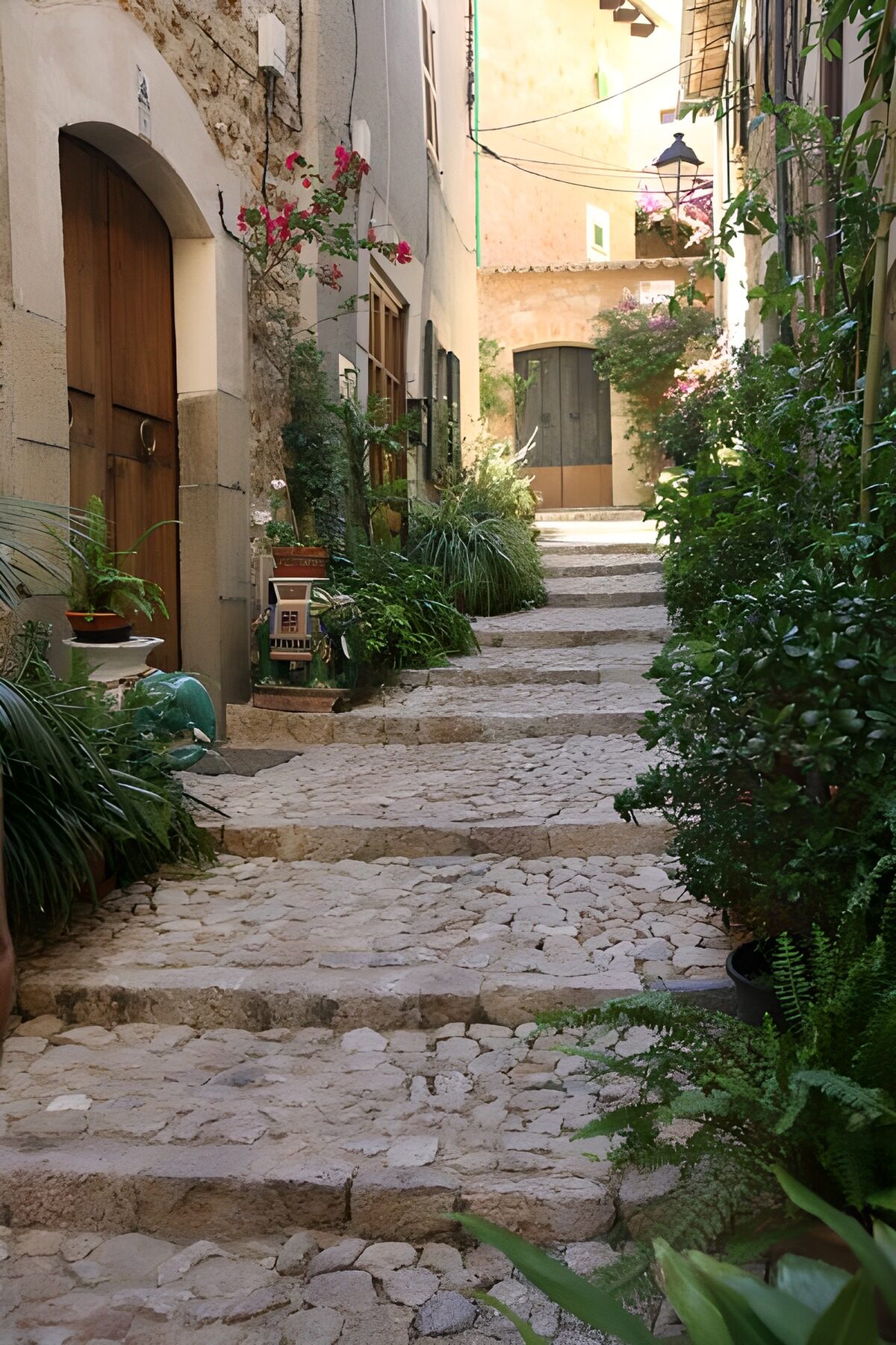 OCUK13265: Ascending steps to small street with houses 3