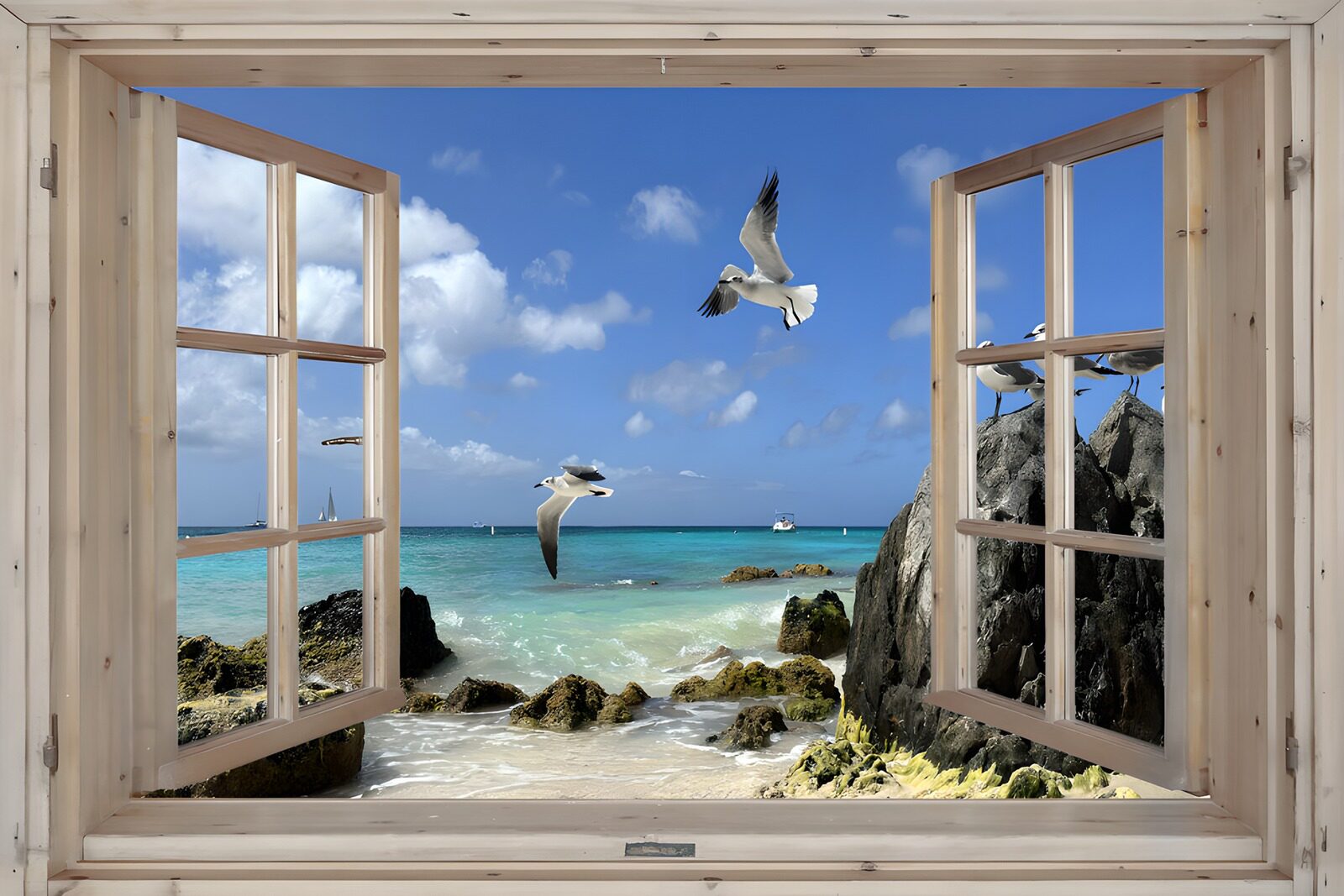 OCUK71526: Serene Coastal Escape Through a Window