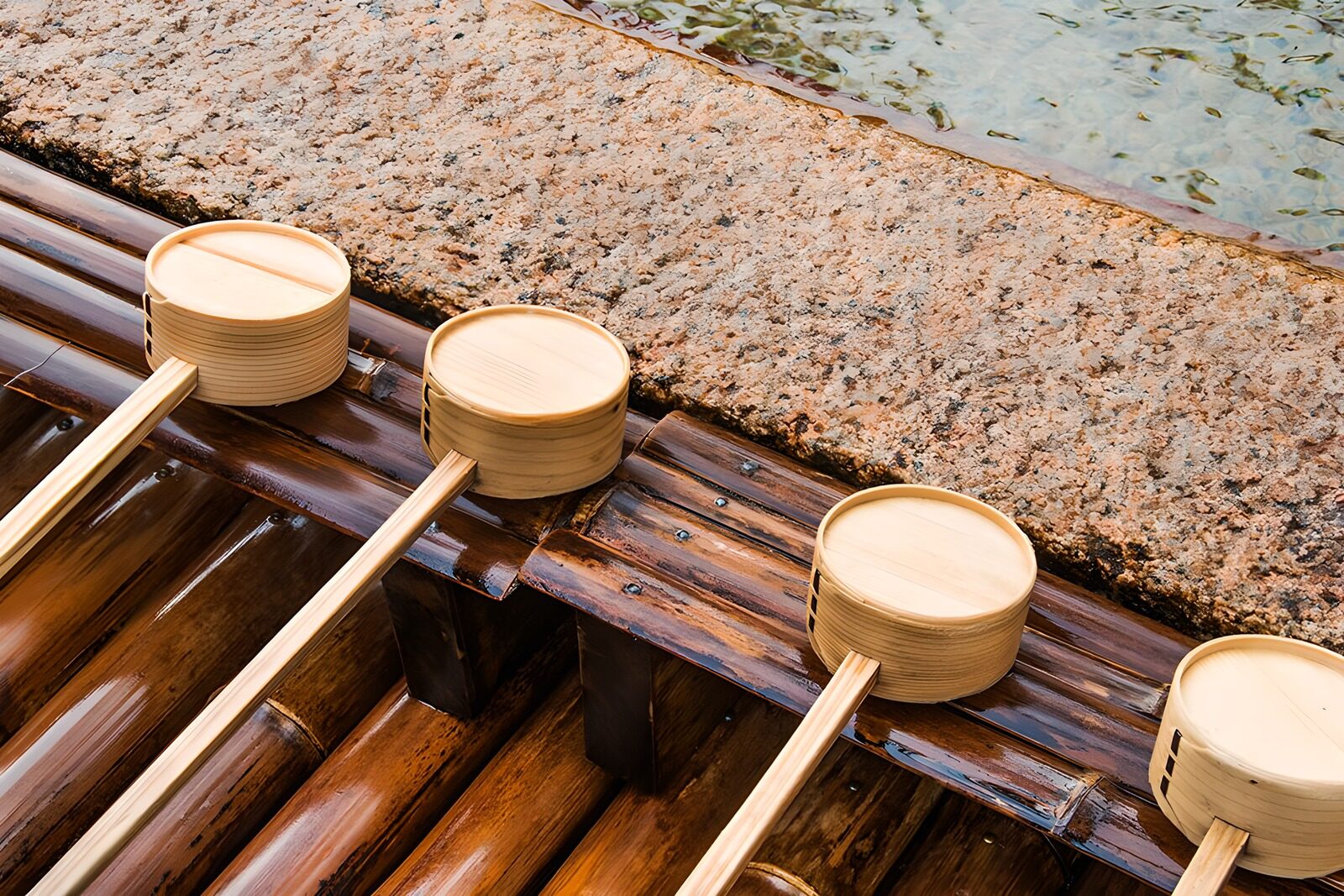 OCUK29825: Traditional Wooden Utensils by Water
