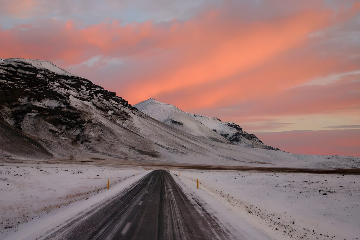 OCUK63364: Serene Winter Road at Dusk