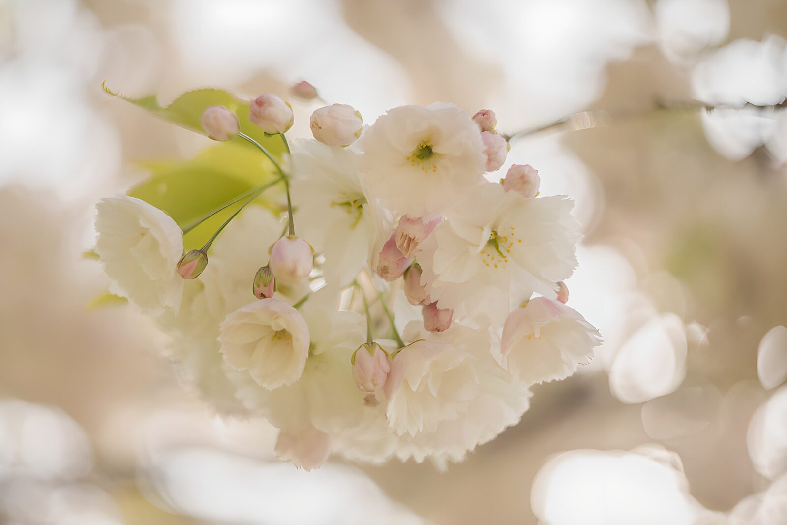 OCUK25188: Blossoming Cherry Flowers in Soft Light