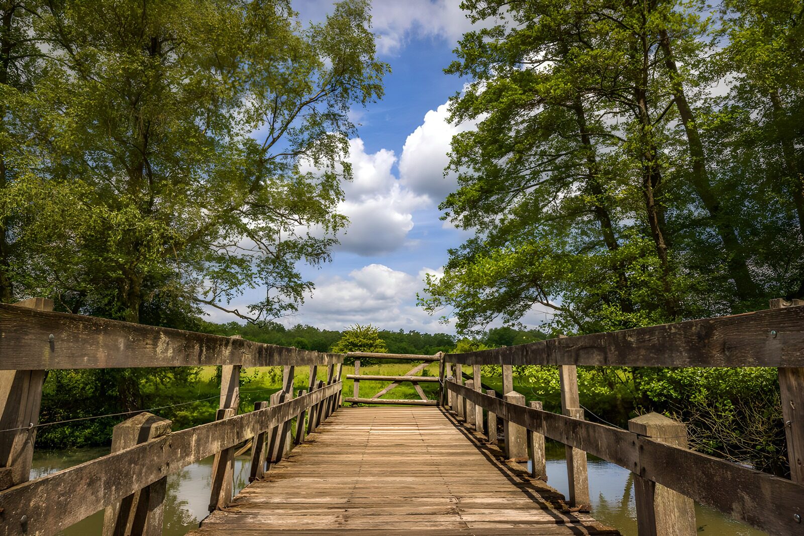 OCUK64619: Serene Wooden Bridge in Nature