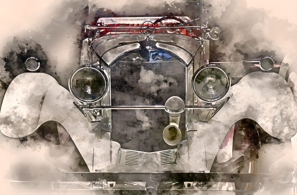 Classic Vintage Car in Artistic Style