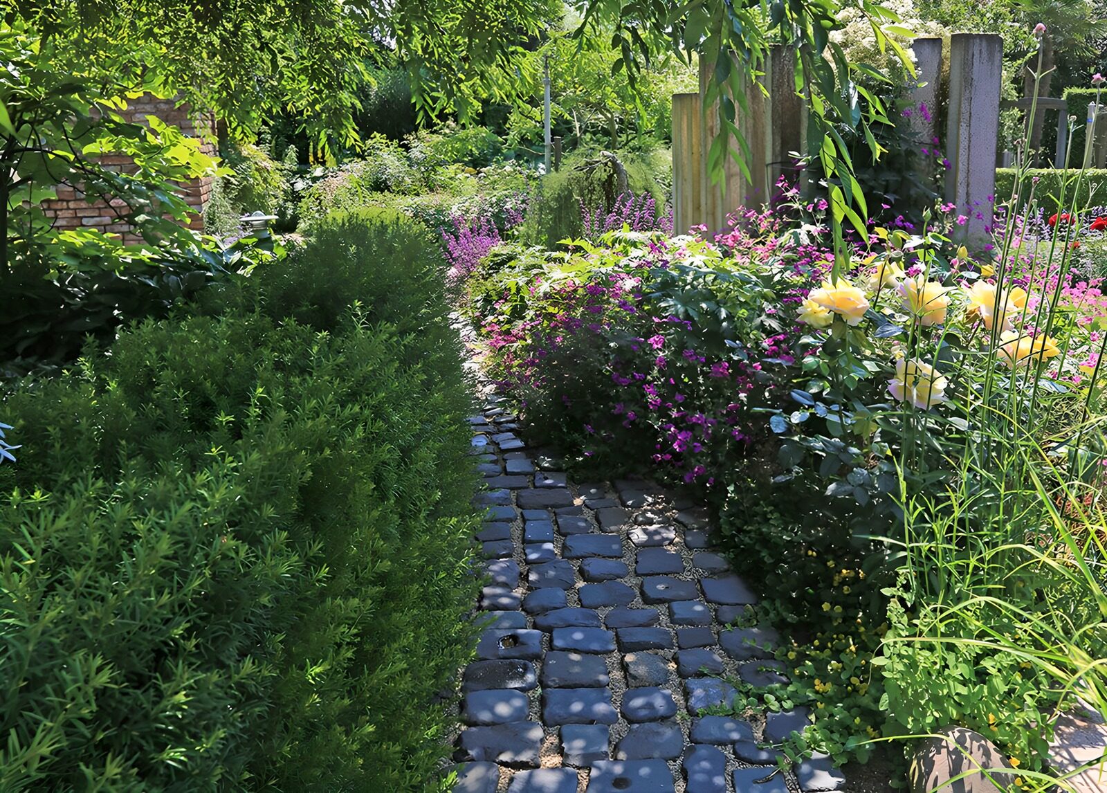 OCUK53214: Path with cobblestones in the garden